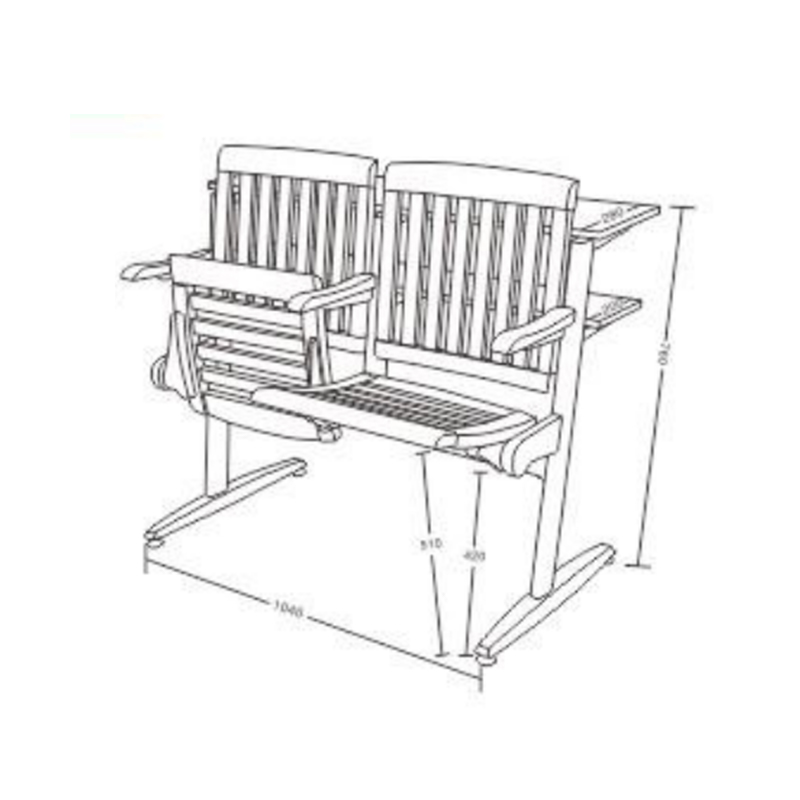 UC-A4403 Banco plegable para sala de conferencias escolar