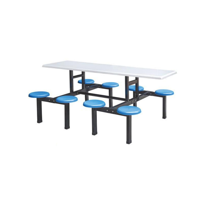 UC-A5302 Mesa de comedor de ocho plazas con sillas redondas de fibra de vidrio