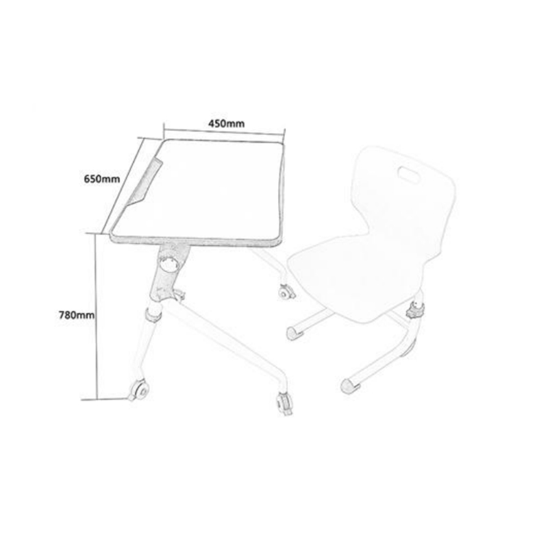UC-A0502 Escritorio y silla de estudiante móvil