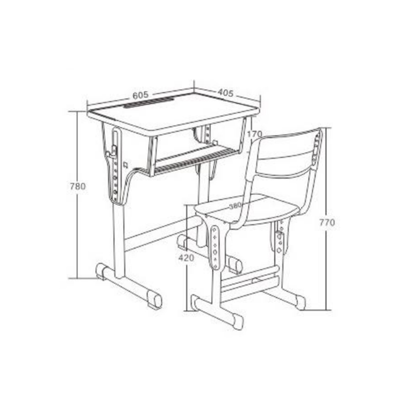 UC-A1101 Escritorio y silla modernos para estudiantes