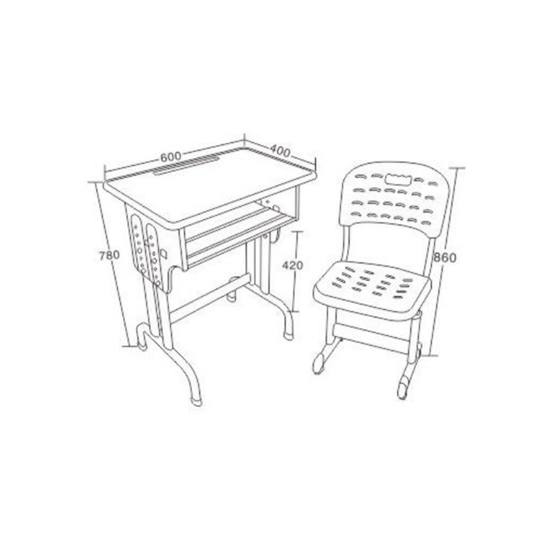 UC-A1402 Escritorio y silla escolar resistentes