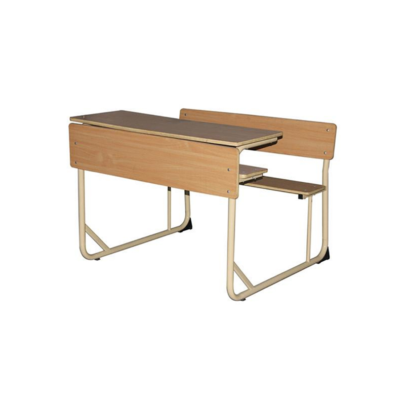 UC-A2204 Escritorio y silla de madera de doble asiento para estudiantes