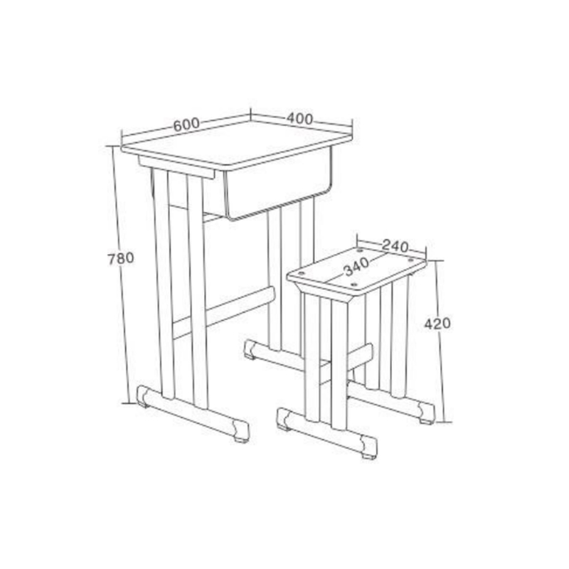 UC-A2902 Escritorio azul sencillo con silla
