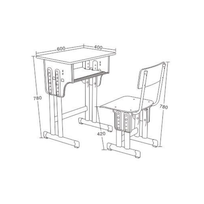 UC-A3001 Escritorio y silla de aula ajustables