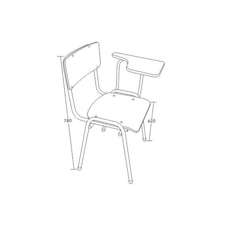 UC-A3202 Silla individual con paleta de escritura