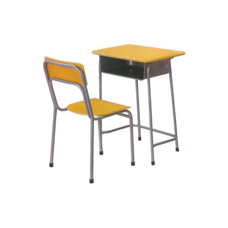 UC-A3601 Escritorio escolar de una sola columna con silla (no ajustable, de una sola capa)