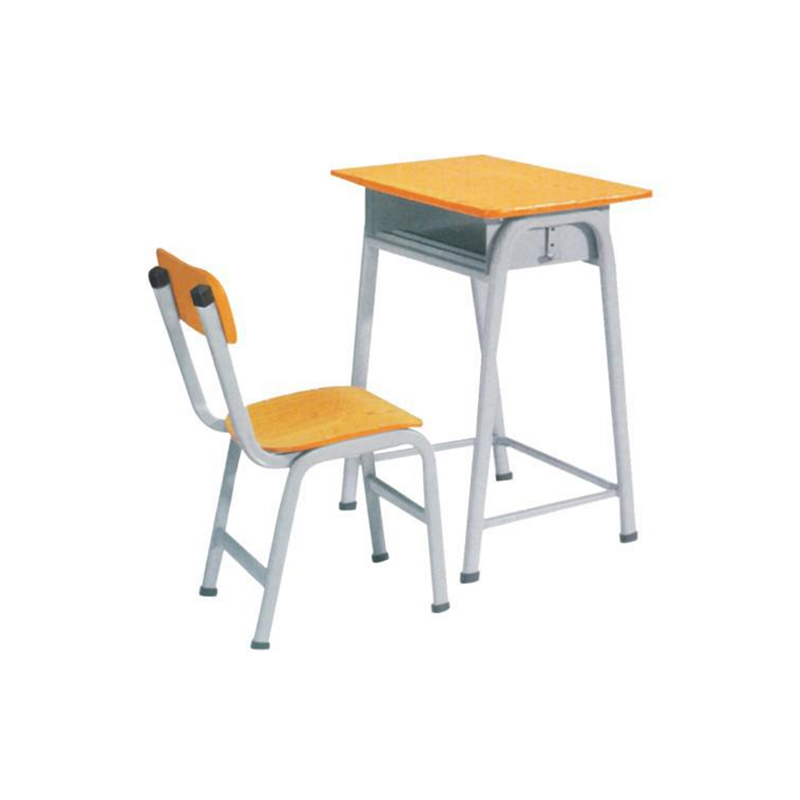 UC-A3602 Escritorio escolar de una sola columna con silla (no ajustable, de una sola capa)