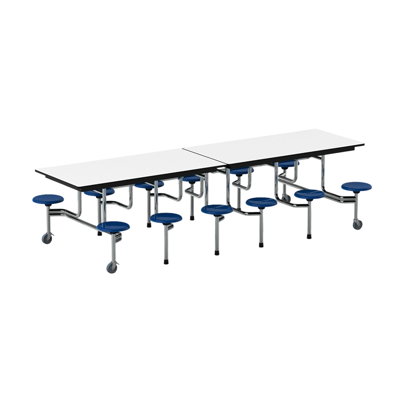Mesa de comedor larga móvil para cafetería escolar