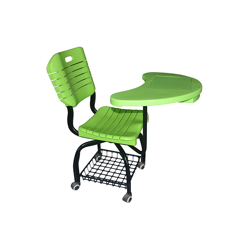 Escritorio de estudio para sala de formación con silla y tablero de escritura
