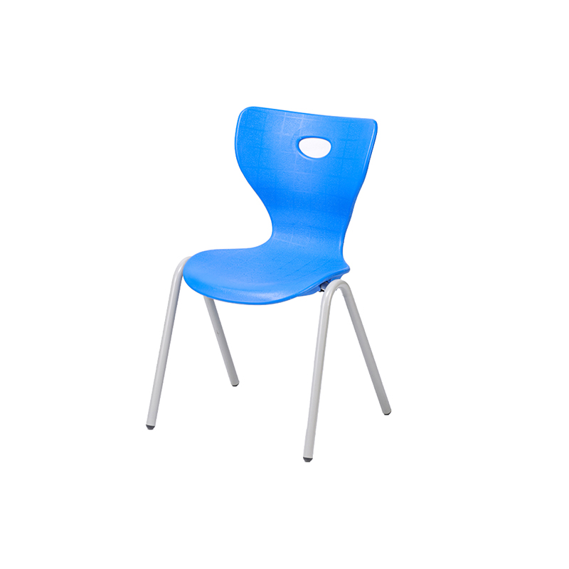Silla de estudio de plástico azul
