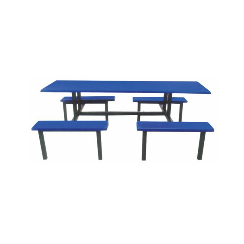 UC-A5402 Mesa y bancos de comedor de fibra de vidrio para cafetería de 8 plazas