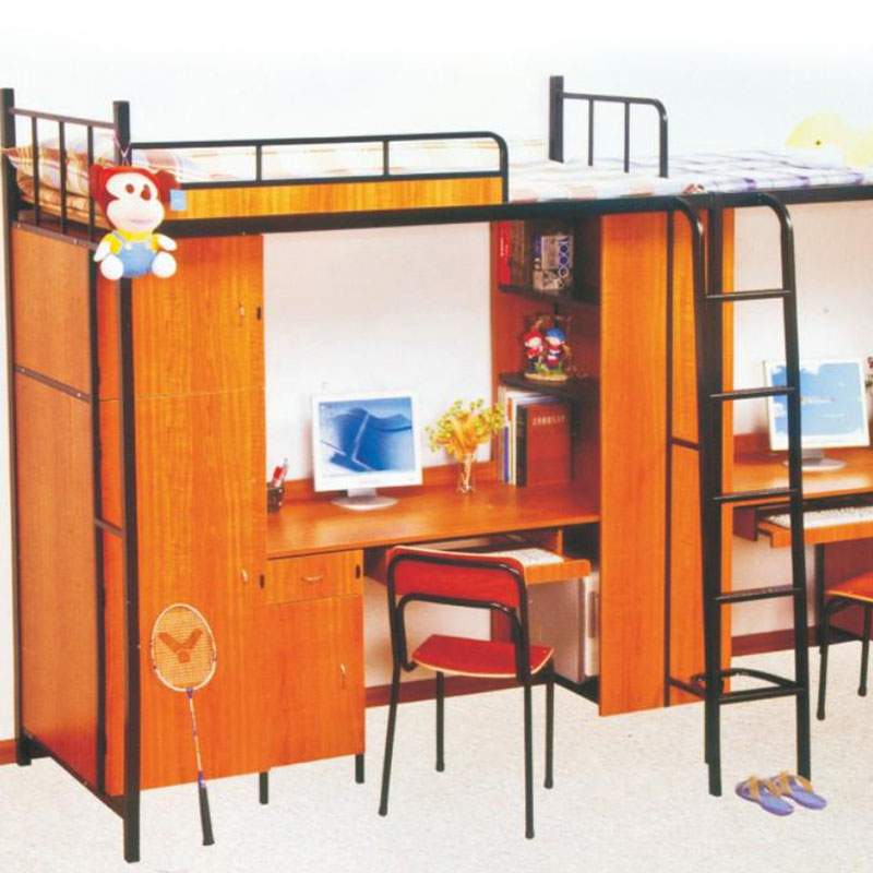 UC-A5901 Cama de dormitorio con litera superior y escritorio inferior