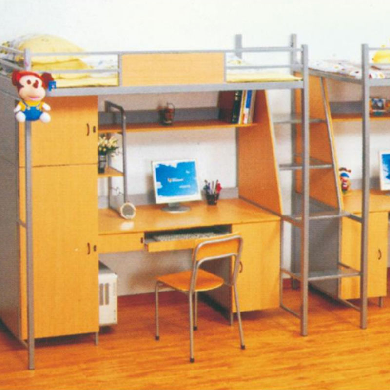 UC-A5902 Cama combinada de dormitorio universitario con litera superior y escritorio inferior