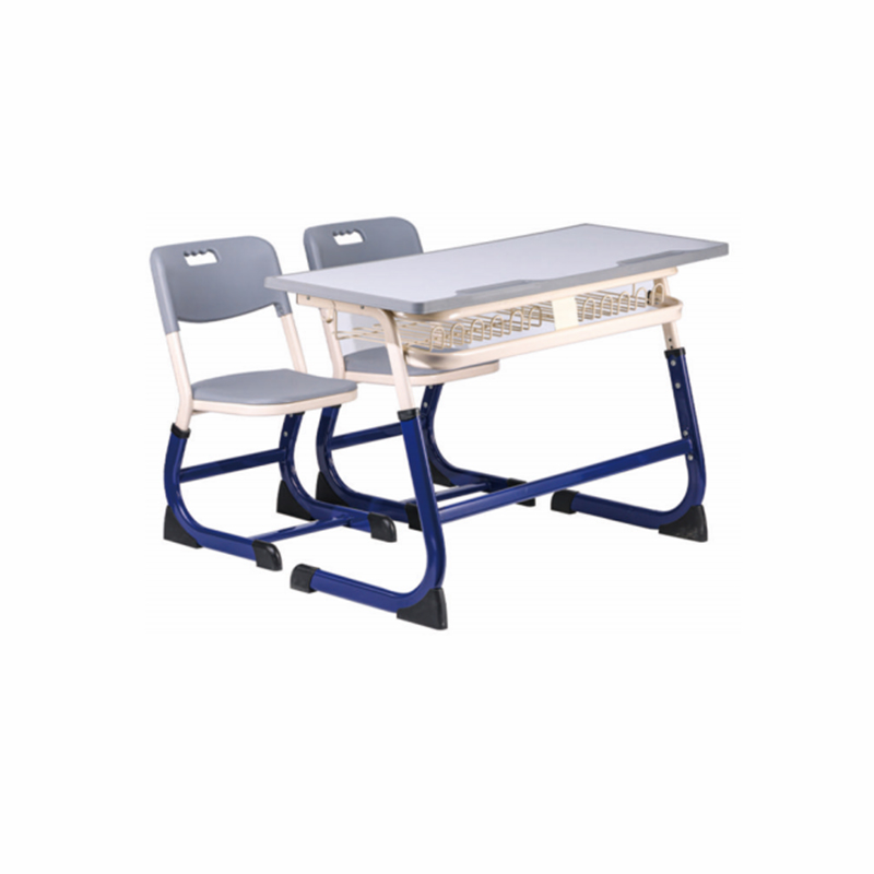 HS-D010 Escritorio y sillas tubulares para varias personas en forma de C