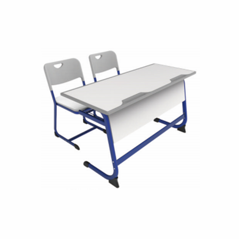 HS-D012 Escritorio y sillas tubulares para varias personas en forma de C