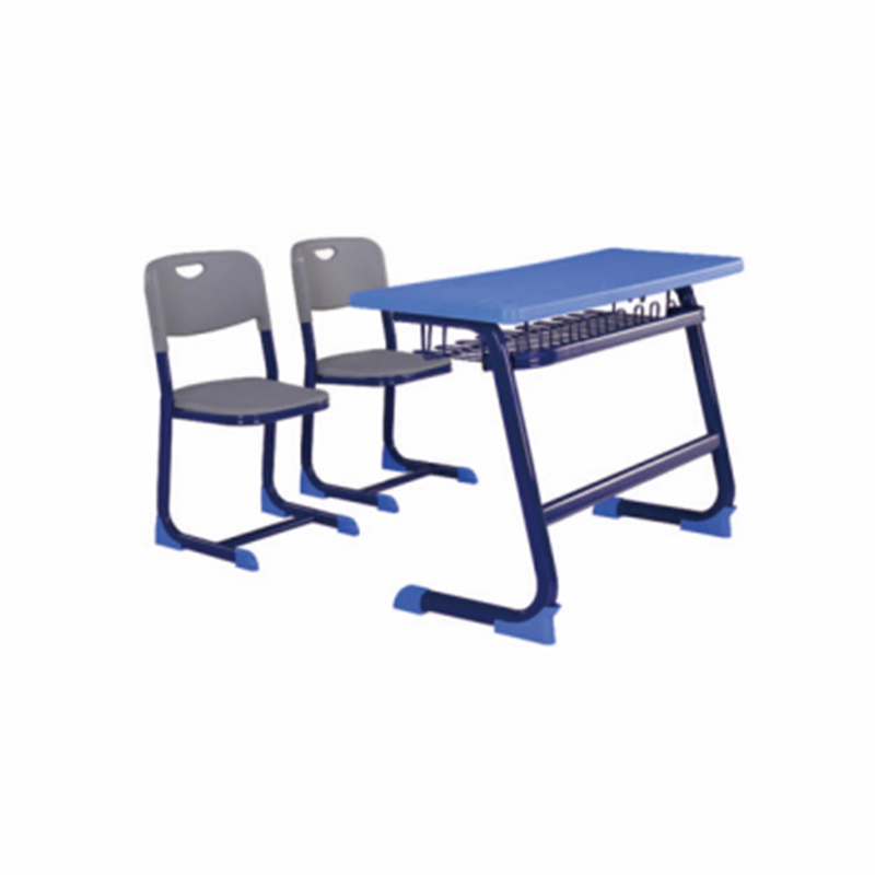 HS-D023 Escritorio y sillas tubulares para varias personas en forma de C