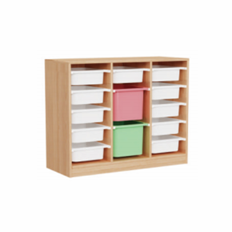 Gabinete de almacenamiento de madera maciza con múltiples compartimentos HS-W030