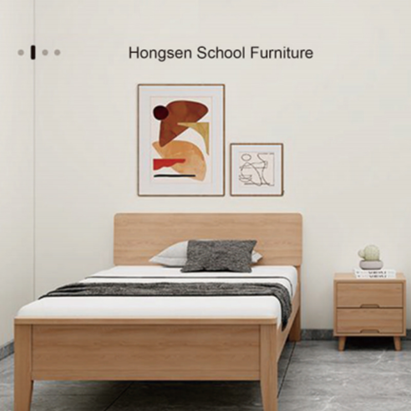Cama de madera maciza HS-W008